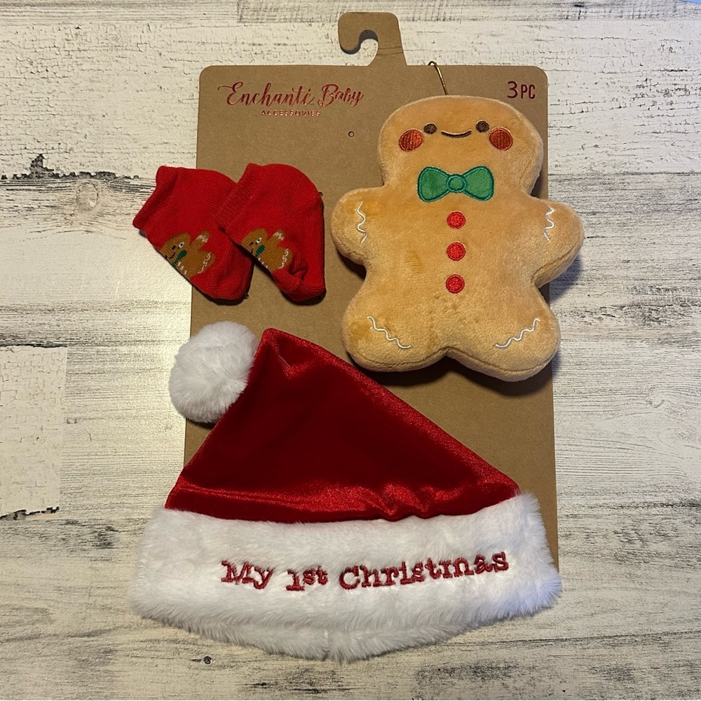 Enchante Baby 3-piece "My 1st Christmas" Baby Accessories Set NEW